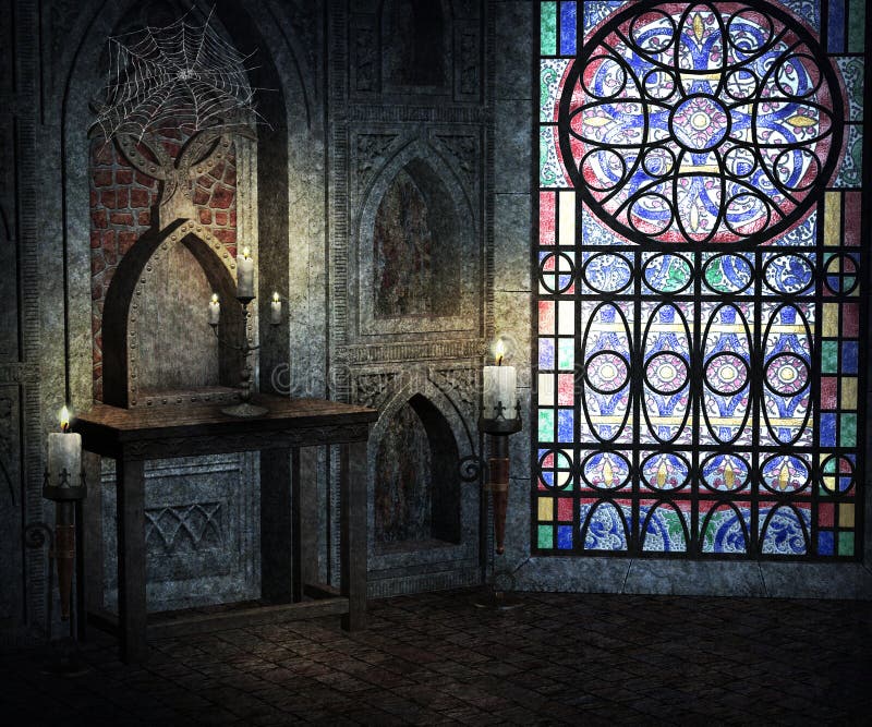Gotischer Raum-Hintergrund