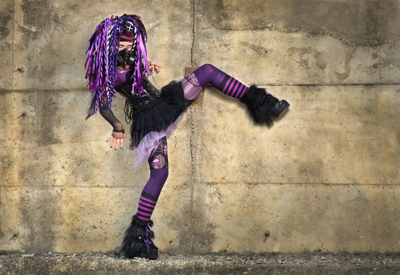 Gotisches Mädchen des Cyber lizenzfreies stockfoto Gotisches Mädchen des Cyber lizenzfreies stockfoto