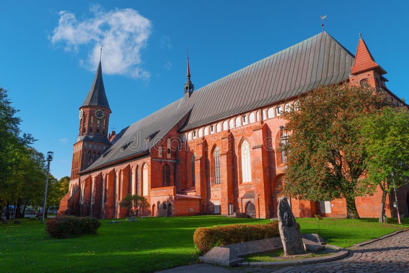 Gotisk domkyrka, Kant Island, Kaliningrad, Ryssland fotografering för bildbyråer Gotisk domkyrka, Kant Island, Kaliningrad, Ryssland fotografering för bildbyråer