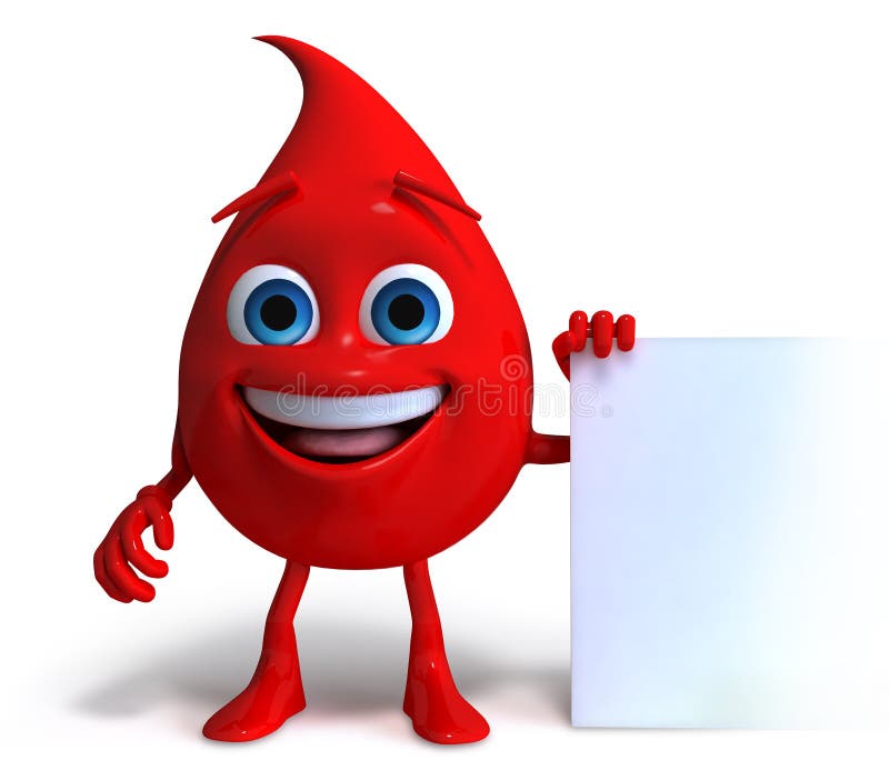 Gotita feliz de la sangre stock de ilustración Gotita feliz de la sangre stock de ilustración