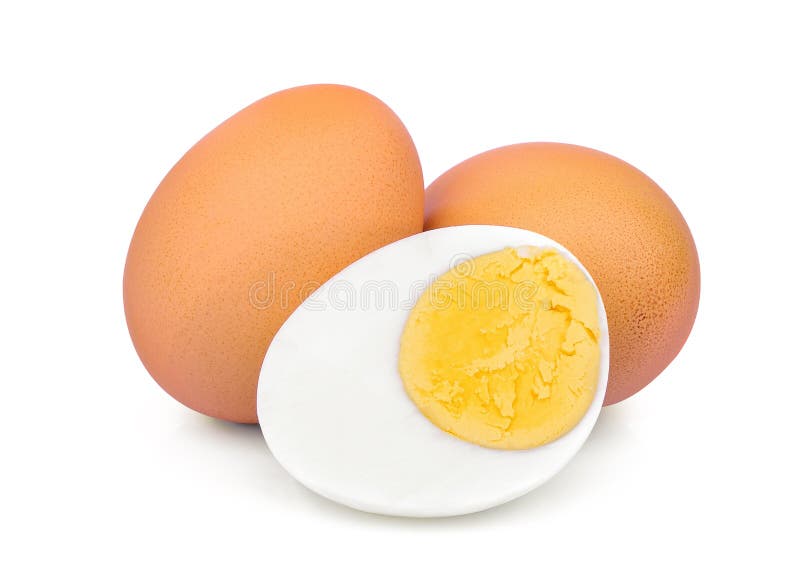 Gotowany jajko odizolowywający na bielu