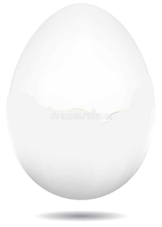 A boiled egg in a white shell, an egg partially peeled from the shell. A boiled egg in a white shell, an egg partially peeled from the shell.