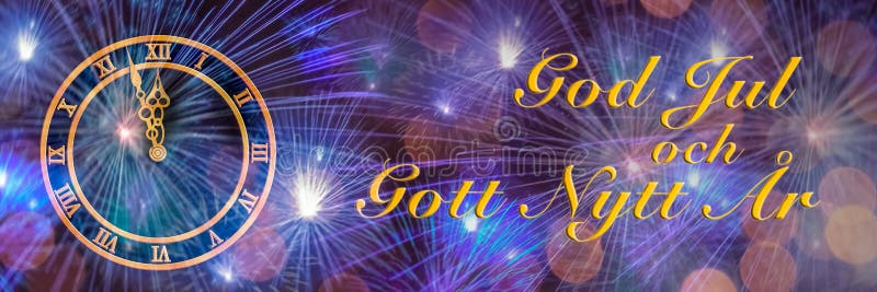 Gottjul-och Gott-nytt AR Bedeutet Frohes Neues Jahr-Text Der Frohe 