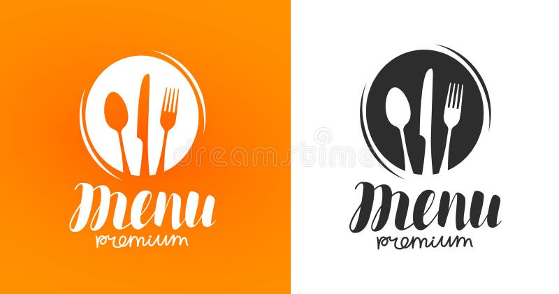 Gotujący, kuchnia logo Ikona i etykietka dla projekta menu kawiarni lub restauraci Literowanie, kaligrafia wektoru ilustracja