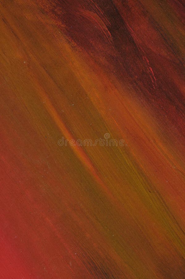 Abstract gouache painting. Handmade. Texture. Red and brown colors.