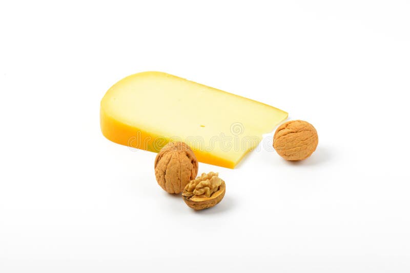 Gouda cheese with walnuts stock photo. Image of healthy 85132420