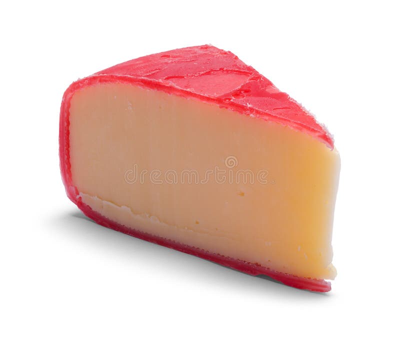 Gouda Red Wax Isolated White Stock Photos Free & RoyaltyFree Stock