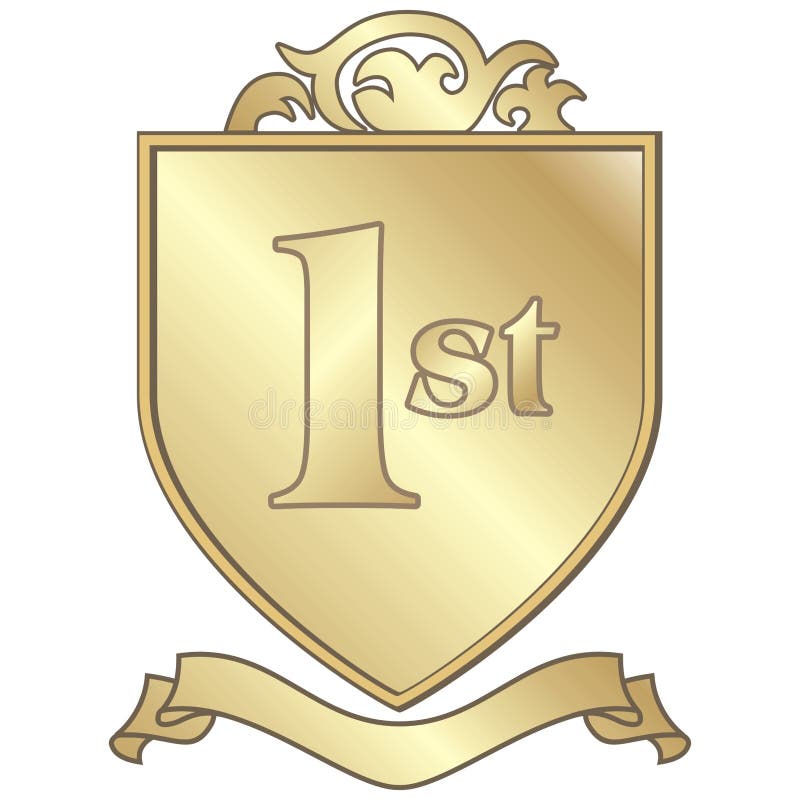 Gouden 1st plaatskam royalty-vrije illustratie Gouden 1st plaatskam royalty-vrije illustratie