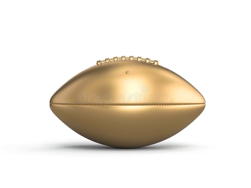 Gouden Amerikaanse voetbalbal op een witte achtergrond royalty-vrije illustratie Gouden Amerikaanse voetbalbal op een witte achtergrond royalty-vrije illustratie