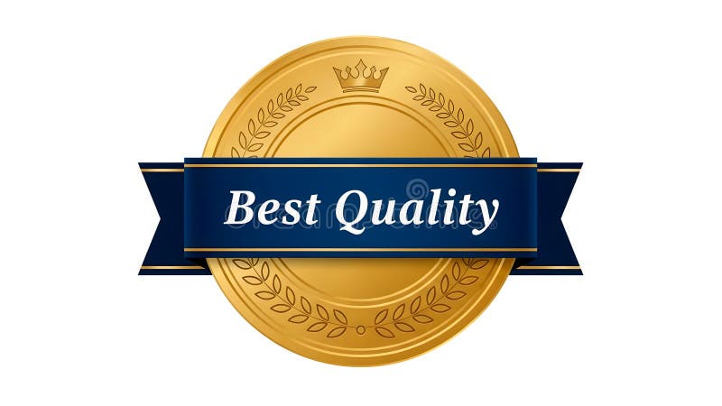 Gouden Badge van Beste Kwaliteit vector illustratie
