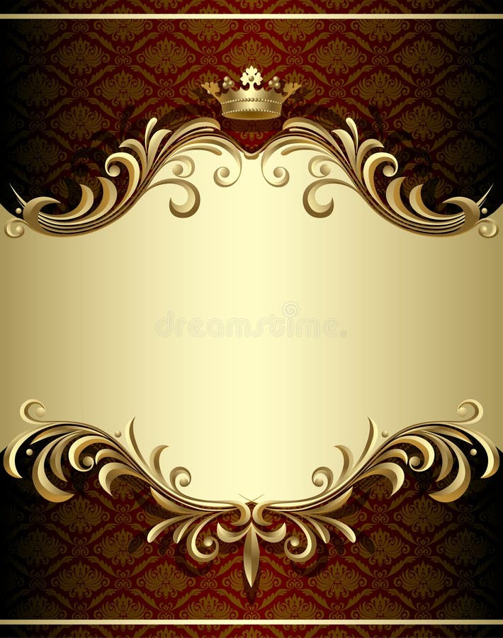 Gouden banner royalty-vrije illustratie Gouden banner royalty-vrije illustratie