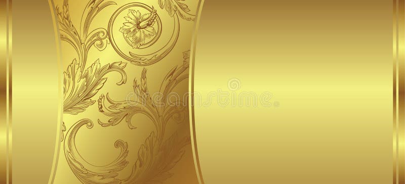 Gouden bloemenachtergrond vector illustratie Gouden bloemenachtergrond vector illustratie