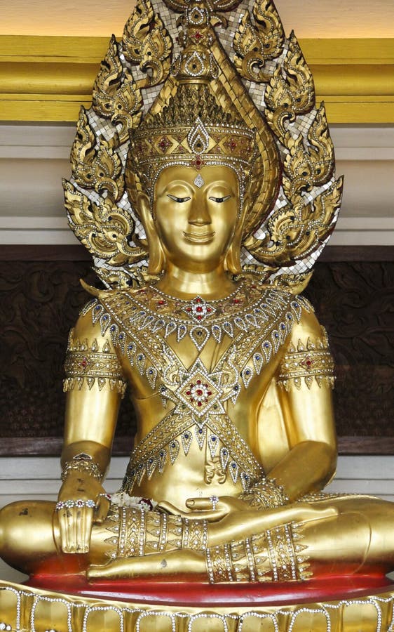 Gouden Boedha wat saket Bangkok royalty-vrije stock foto's Gouden Boedha wat saket Bangkok royalty-vrije stock foto's