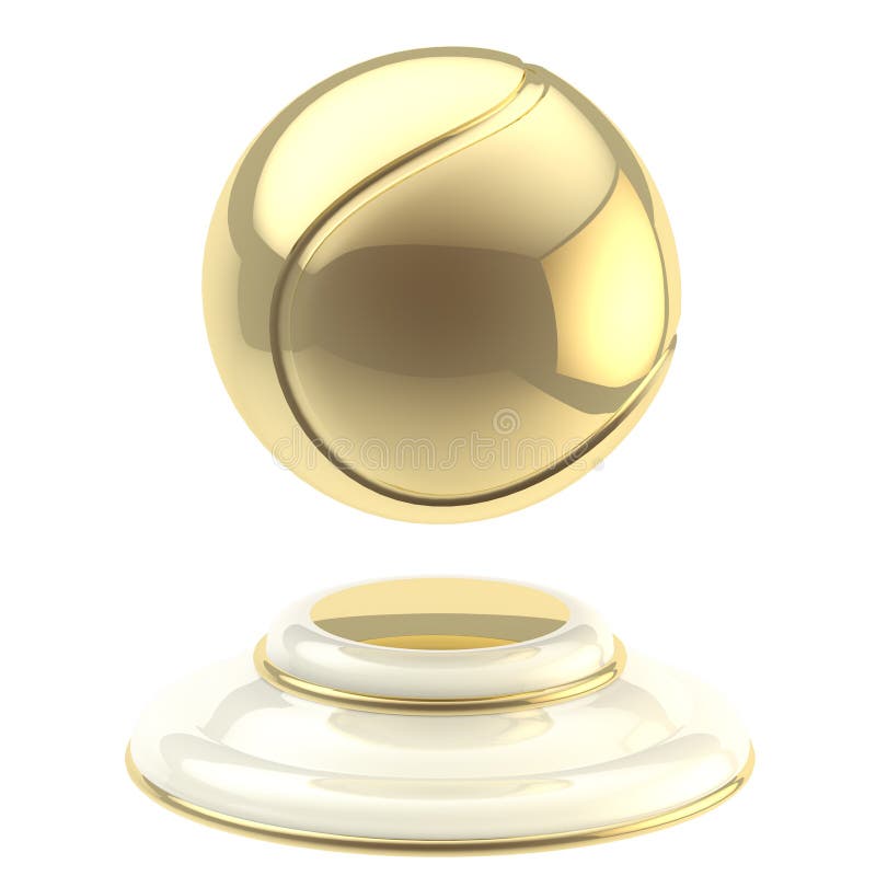 Gouden de kampioensdrinkbeker van de tennisbal royalty-vrije illustratie Gouden de kampioensdrinkbeker van de tennisbal royalty-vrije illustratie