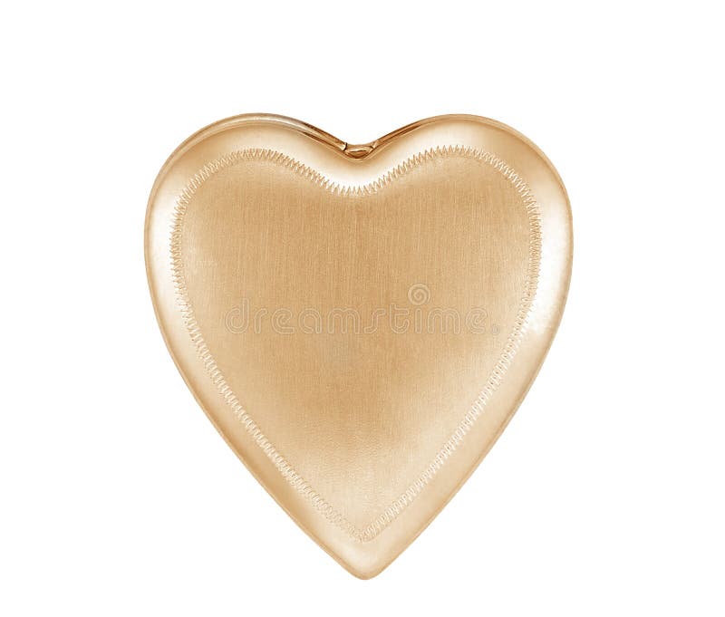 Gouden geïsoleerd tegenhangerhart stock foto Gouden geïsoleerd tegenhangerhart stock foto