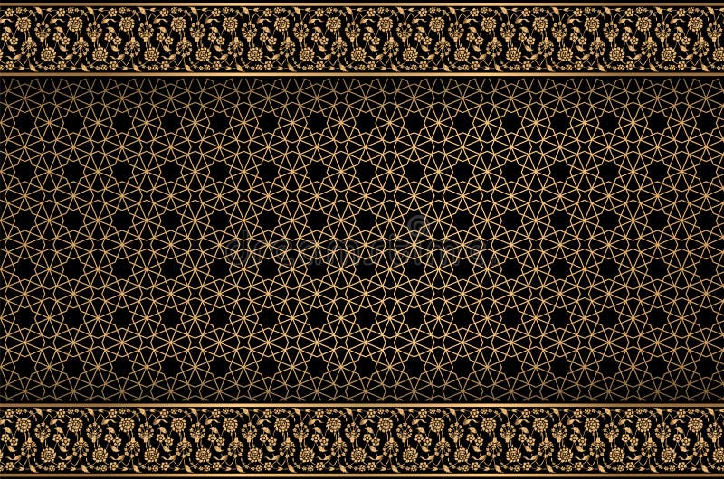 Golden Islamic ornament vector, traditional Arabic art, Islamic geometric circular ornamental. For fabric, textile, cover wrapping paper- Abstract vector background. Golden Islamic ornament vector, traditional Arabic art, Islamic geometric circular ornamental. For fabric, textile, cover wrapping paper- Abstract vector background