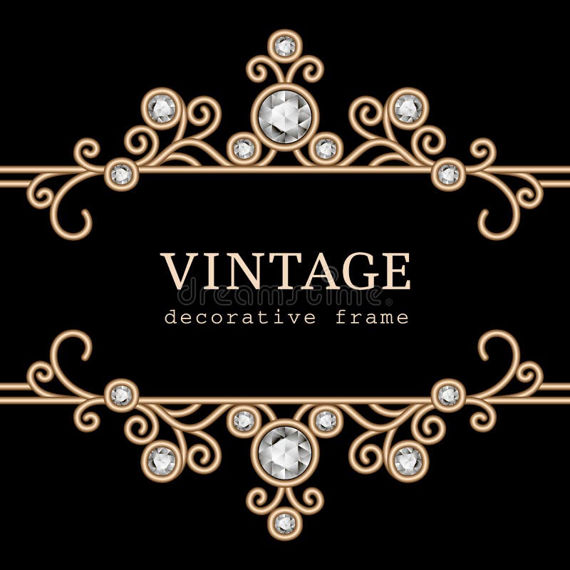 Gouden sieradenlijst vector illustratie