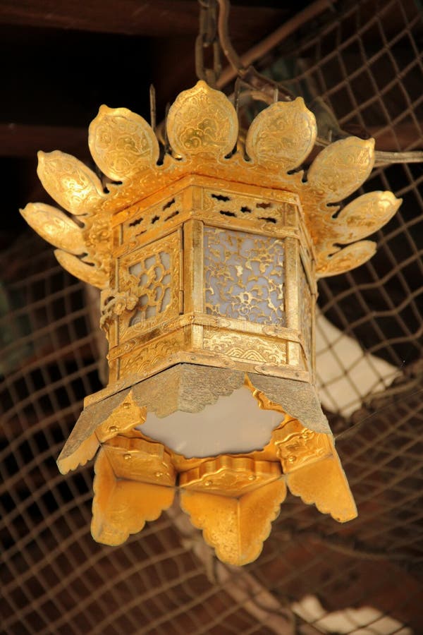 Gouden lamp royalty-vrije stock foto