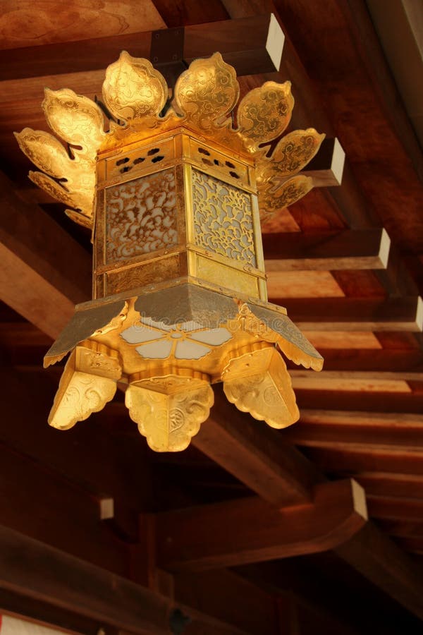 Gouden lamp stock foto