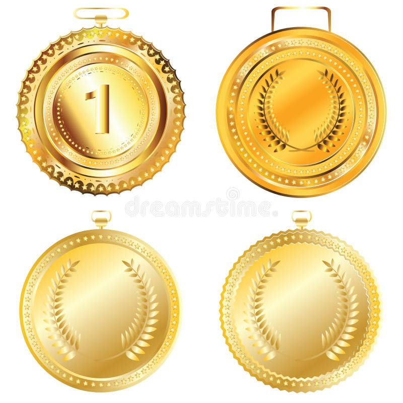 Gouden medaille vector illustratie Gouden medaille vector illustratie