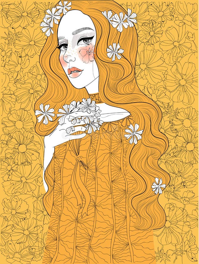 Gouden mooie vrouw vector illustratie Gouden mooie vrouw vector illustratie