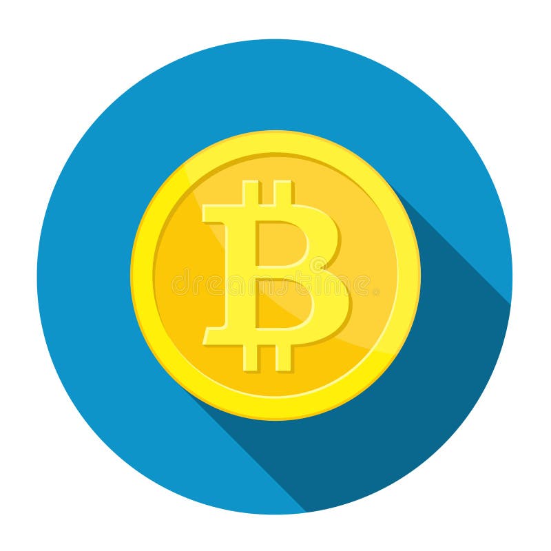 Gouden muntstuk met bitcointeken vector illustratie Gouden muntstuk met bitcointeken vector illustratie