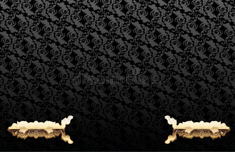 Gouden Overladen over het Zwarte Behang van de Gloed stock illustratie Gouden Overladen over het Zwarte Behang van de Gloed stock illustratie