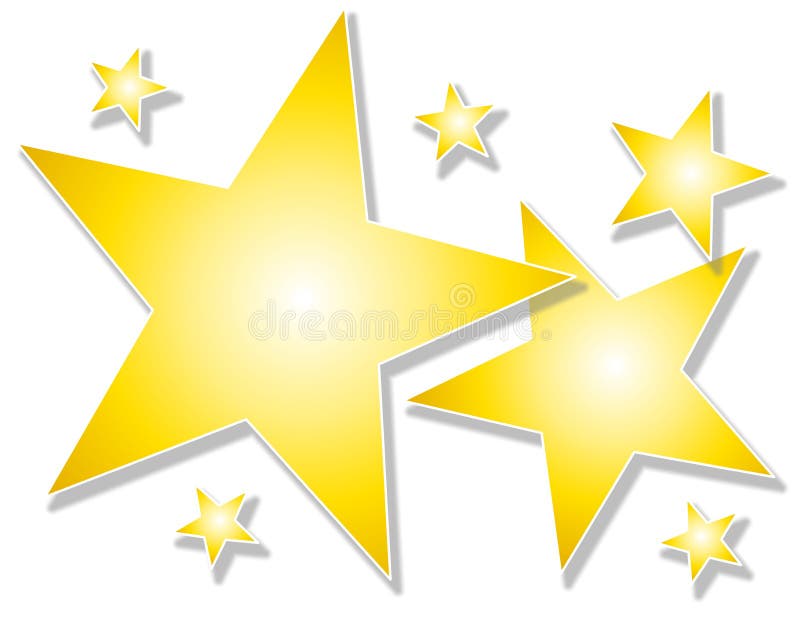 Gouden Sterren op Witte Achtergrond vector illustratie Gouden Sterren op Witte Achtergrond vector illustratie