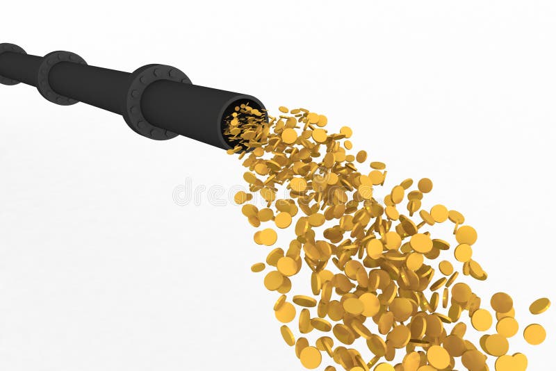 Gouden stroom vector illustratie Gouden stroom vector illustratie