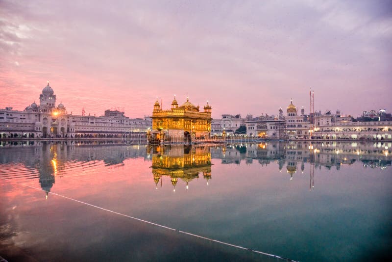 Golden Temple in Amritsar at sunset, Punjab, India. Golden Temple in Amritsar at sunset, Punjab, India.