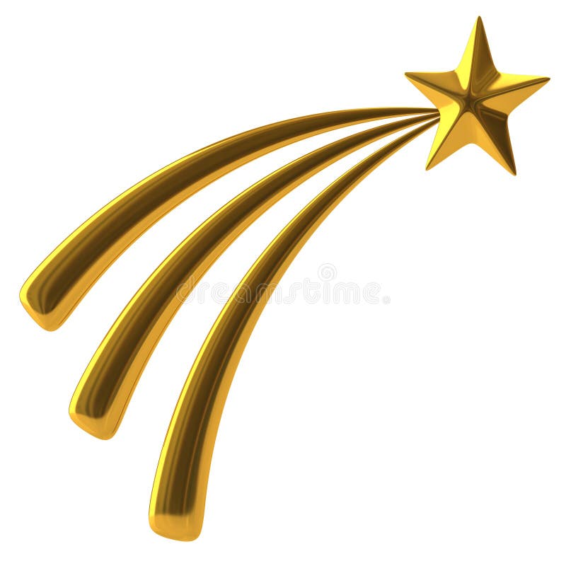 Gouden vallende ster vector illustratie Gouden vallende ster vector illustratie