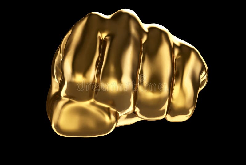 Gouden vuist vector illustratie Gouden vuist vector illustratie