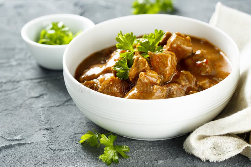 Goulash de carne fotografia de stock Goulash de carne fotografia de stock