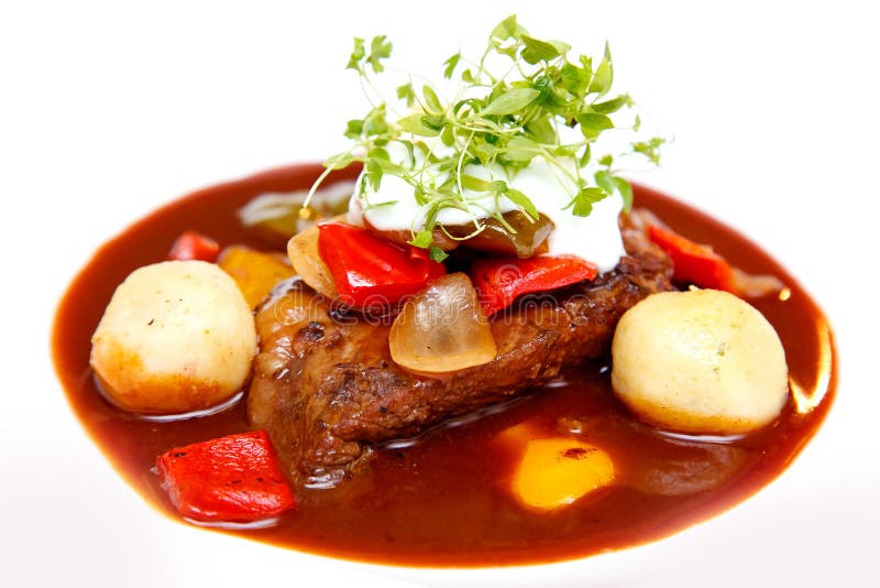 Goulash stock image. Image of hungary, casserole, dumplings 41357043