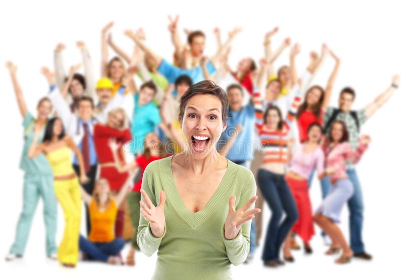 Goup des personnes heureuses photographie stock Goup des personnes heureuses photographie stock