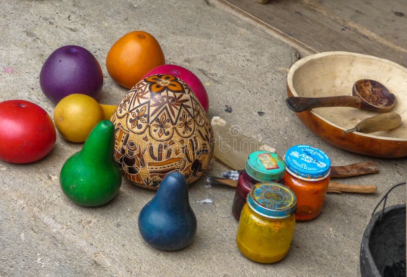 Gourd-carving and burning is an ancient art practised in families in Cochas Grandes in the Mantaro Valley of Peru. Gourd-carving and burning is an ancient art practised in families in Cochas Grandes in the Mantaro Valley of Peru.