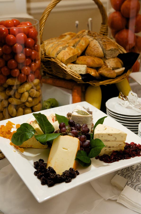 Gourmet Cheese Plate with Garnishes Stock Photo Image of meat