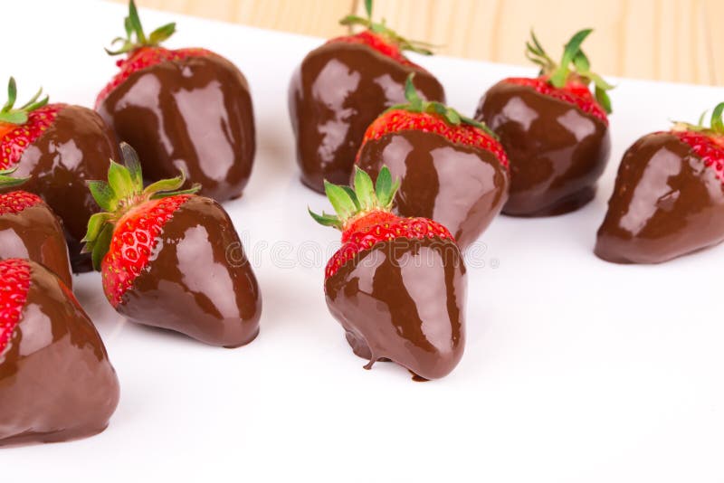 Gourmet Chocolate Covered Strawberries Stock Image Image of berry