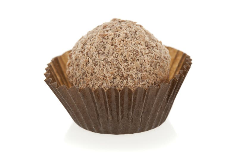 Gourmet chocolate truffle stock photo. Image of white 47432044