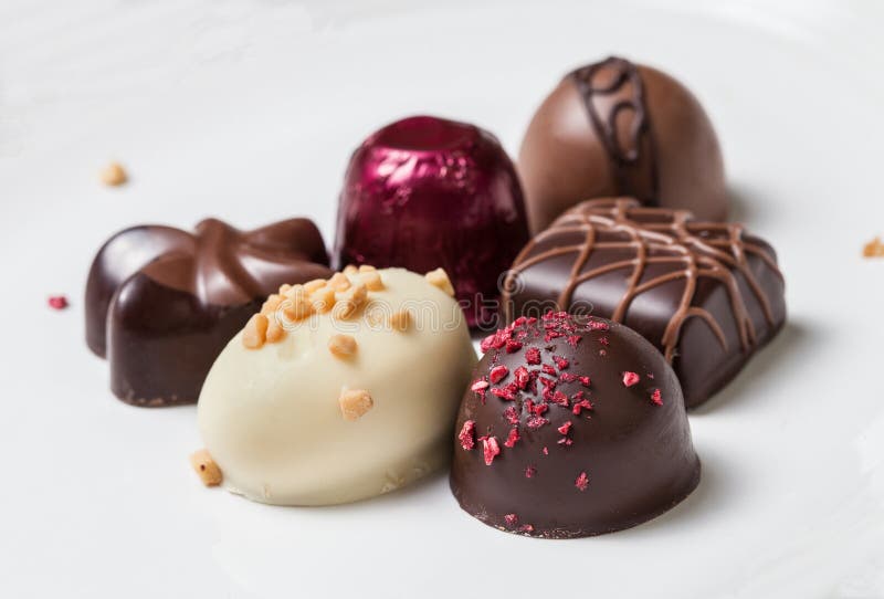 Gourmet Chocolates stock image. Image of chocolates, confectionery