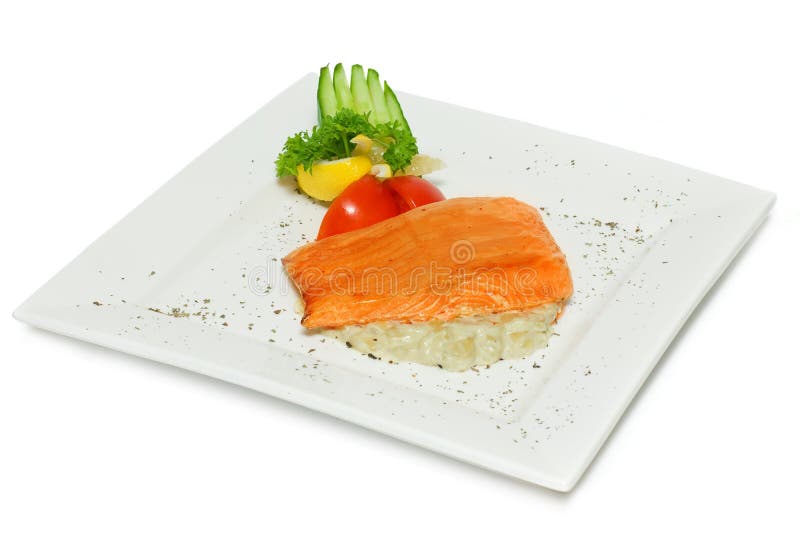 Gourmet fish - salmon steak