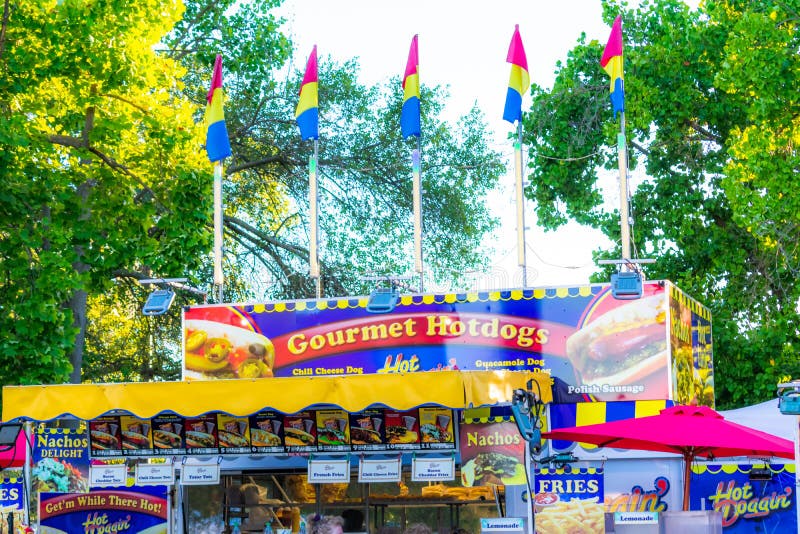 Gourmet Hotdogs Food Stand 2018 Cal Expo Editorial Stock Image Image