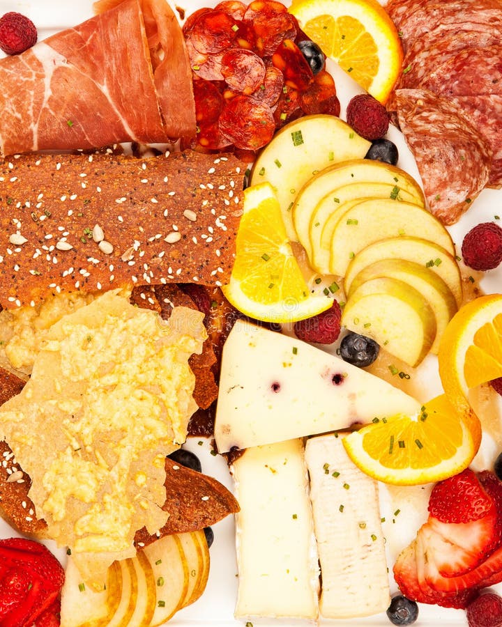 Gourmet Meat And Cheese Platter Stock Photo Image of sliced, meal