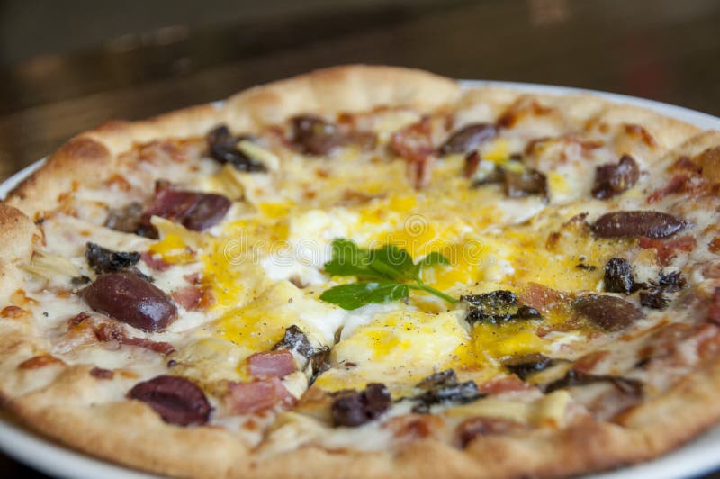 Gourmet restaurant pizza stock photo. Image of healthy 40018358