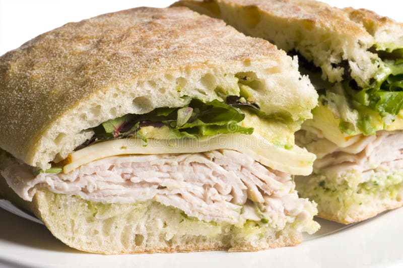 Gourmet turkey sandwich stock photo. Image of macro, muenster 7814960