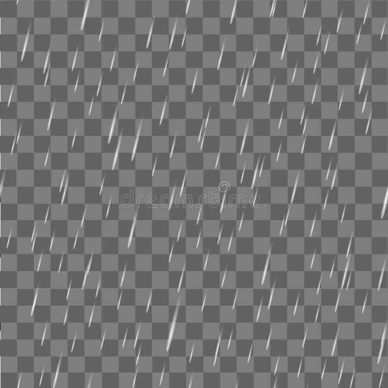 Gouttes de pluie réalistes de pluie ou d'eau sur le fond transparent Vecteur illustration stock Gouttes de pluie réalistes de pluie ou d'eau sur le fond transparent Vecteur illustration stock