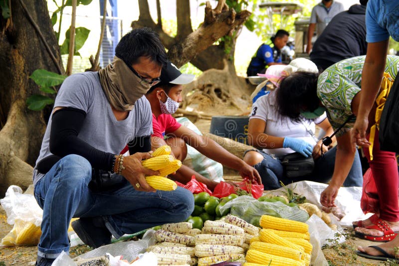 Government organized mobile market go to communities during lockdown due to Covid 19 virus outbreak