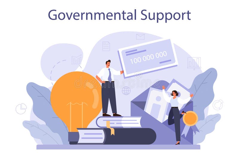 Co support. Господдержка вектор. Government loan. Government support. Government loan illustration.