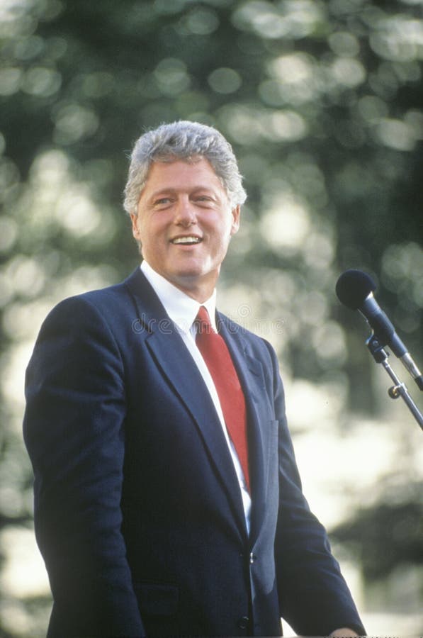 Governor Bill Clinton Stops for a Show of Support on Way To Governors