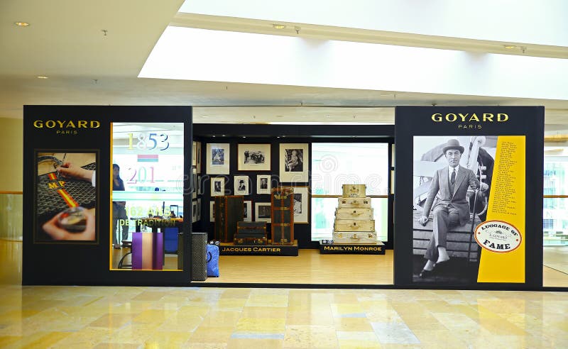 Goyard Luxury Store in Paris with Window and Wooden Facade in